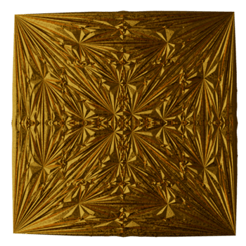 Hohe Auflösung und Detail der abstrakten funktionalen goldenen Hintergrundkunst mit luxuriösem Fraktal, 3D-Rendering. für kreatives Design, Social Media, Promotion, Asset etc png