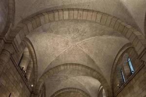 medieval church stone arches detail photo