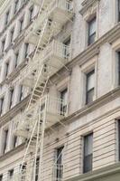 New york manhattan buildings detail of fire staircase photo