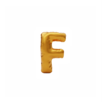 inglese metallico d'oro alfabeto palloncini f png