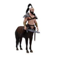Centaur greek mythology creature half man half horse isolated model png