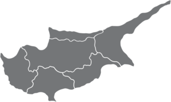 dibujo a mano alzada del mapa de Chipre. png