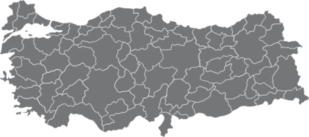 doodle desenho à mão livre do mapa da Turquia. png