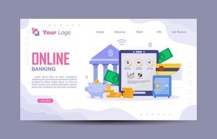 Online Banking Preview Mock up vector