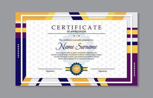 Modern Certificate with Flat Color Concept vector