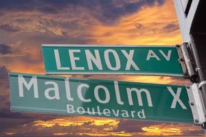 new york street sign Malcom X photo