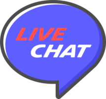 Live-Chat-Sprechblasen-Konzept. Live-Support-Website Stock Illustration. png