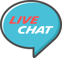 Live-Chat-Sprechblasen-Konzept. Live-Support-Website Stock Illustration. png