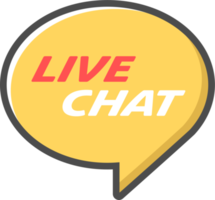 Live-Chat-Sprechblasen-Konzept. Live-Support-Website Stock Illustration. png