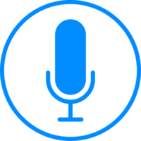 Microphone on icon in flat design style. Podcast signs illustration. png