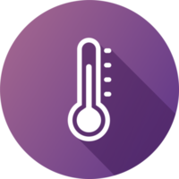 Thermometer-Symbol im flachen Design-Stil. Abbildung der Temperaturzeichen. png