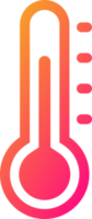 icône de thermomètre en dégradé de couleurs. illustration des signes de température. png