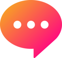 Chat-Symbol in Verlaufsfarben. Messaging-Zeichen-Illustration. png