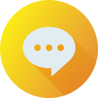 Chat icon in flat design style. Messaging signs illustration. png