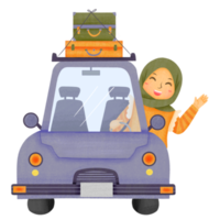 hijab Dames het rijden auto png