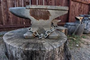 blacksmith anvil close up detail photo