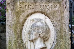 PARIS, FRANCE - MAY 2, 2016 Rossini grave in Pere-Lachaise cemetery photo