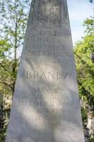 PARIS, FRANCE - MAY 2, 2016 Branly telegraph inventor grave in Pere-Lachaise cemetery homeopaty founder photo
