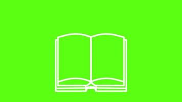 Greenscreen-Video zum Öffnen und Schließen von Büchern video