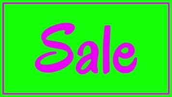 Glow sale banner shape green screen video