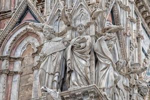 Siena dome cathedral external view detail of statue photo