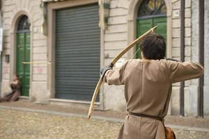 medieval archer shooting photo