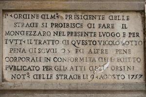 Rome marble inscription edict order 1757 photo