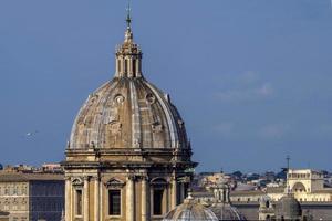 rome many domes view from vatican museum terrace aerial panorama photo