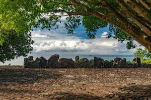 Taputapuatea Marae of Raiatea French polynesia Unesco archeological site photo