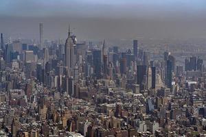 manhattan new york aerial view from helicopter photo