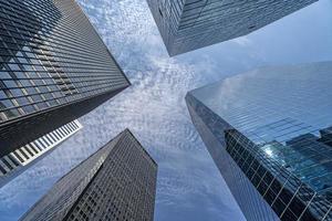 new york shining skyscrapers windows photo