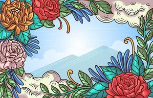 Nature Spring Border vector