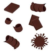barra de chocolate grande sin embalaje, esténcil negro, icono de silueta de ilustración vectorial aislado vector