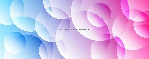 3D blue red geometric abstract background overlap layer on bright space with circle shapes effect. Minimalist graphic design element colorful style concept for banner, flyer, card, cover, or brochure vector