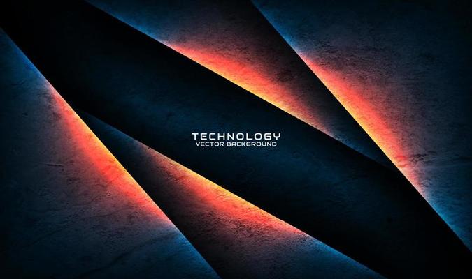 3D blue rough grunge techno abstract background overlap layer on dark space with hot burn iron effect decoration. Modern graphic design element cut out style for banner, flyer, card, or brochure cover