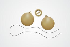 Parts of clackers traditional toys illustration on isolated background vector