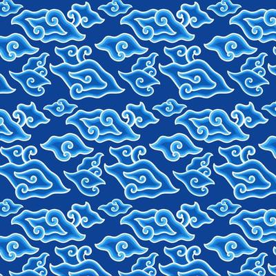Indonesian pattern called Batik Mega Mendung