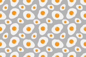 Chicken omelet seamless pattern abstract vector design