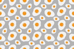 Chicken omelet seamless pattern abstract vector design