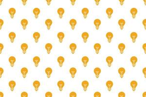 Light bulb electricity seamless pattern on white background vector design