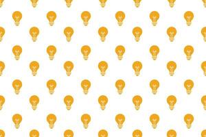 Light bulb electricity seamless pattern on white background vector design