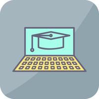 Unique Online Graduation Vector Icon