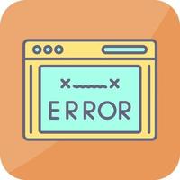 icono de vector de código de error