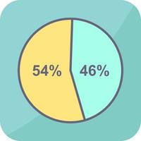 icono de vector de estadísticas de candidatos