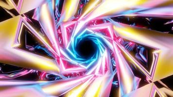 färgrik besättning spiral linje tunnel abstrakt bakgrund vj slinga video