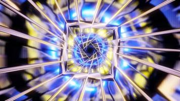 gelb blau rotierender sci fi shine glow tunnel vj loop video