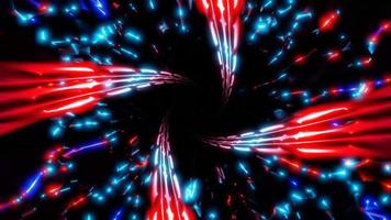 abstract red blue spiral in galaxy tunnel 3d background vj loop. High quality 4k footage video