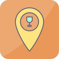 Unique Bar Location Vector Icon