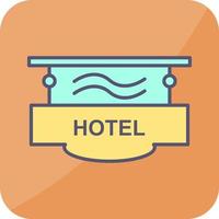 icono de vector de signo de hotel