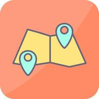 Folded Map Vector Icon